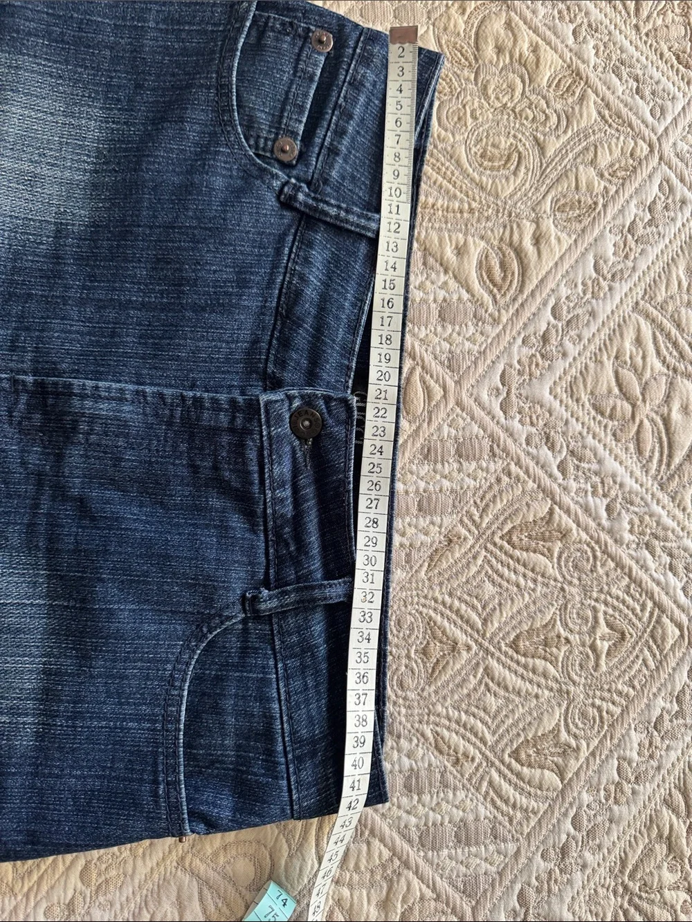 Gucci Blue Denim A-Line Skirt with Leather Logo Patch